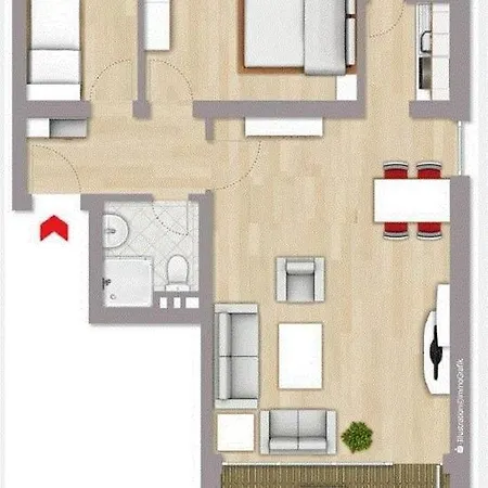 Föhrien-Oase - Ferienwohnung direkt am Südstrand - Haus Oland - Wohnung 4 *